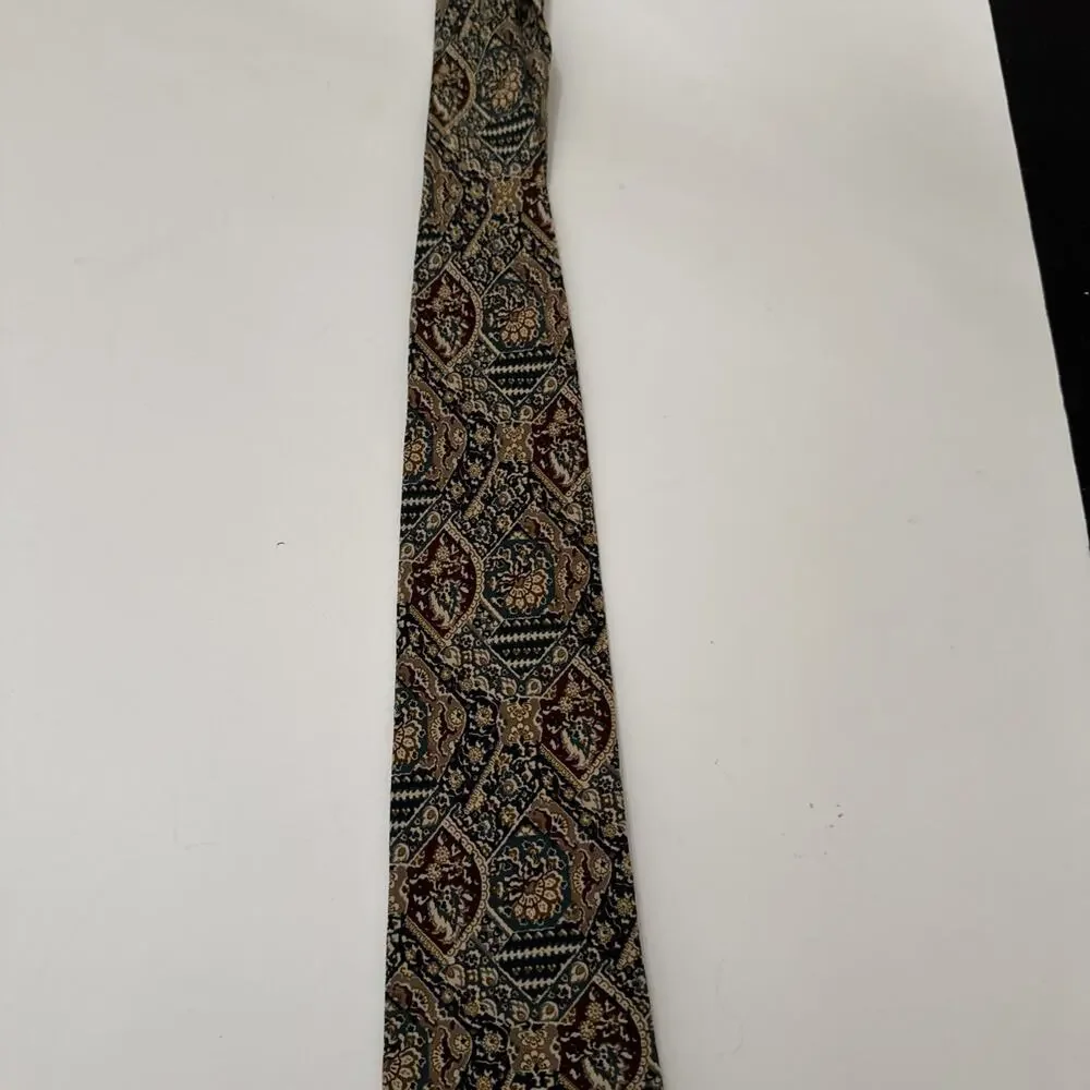 Christian Dior Monsieur Men’s Silk Tie Paisley Made In USA WPL 125 “Read”